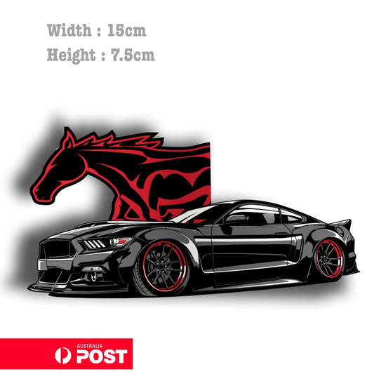 Ford Mustang Black Horse Car Vinyl  Sticker