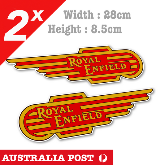 Royal Enfield Motorcycle Fuel Tank, Helmet Logo Decal Sticker