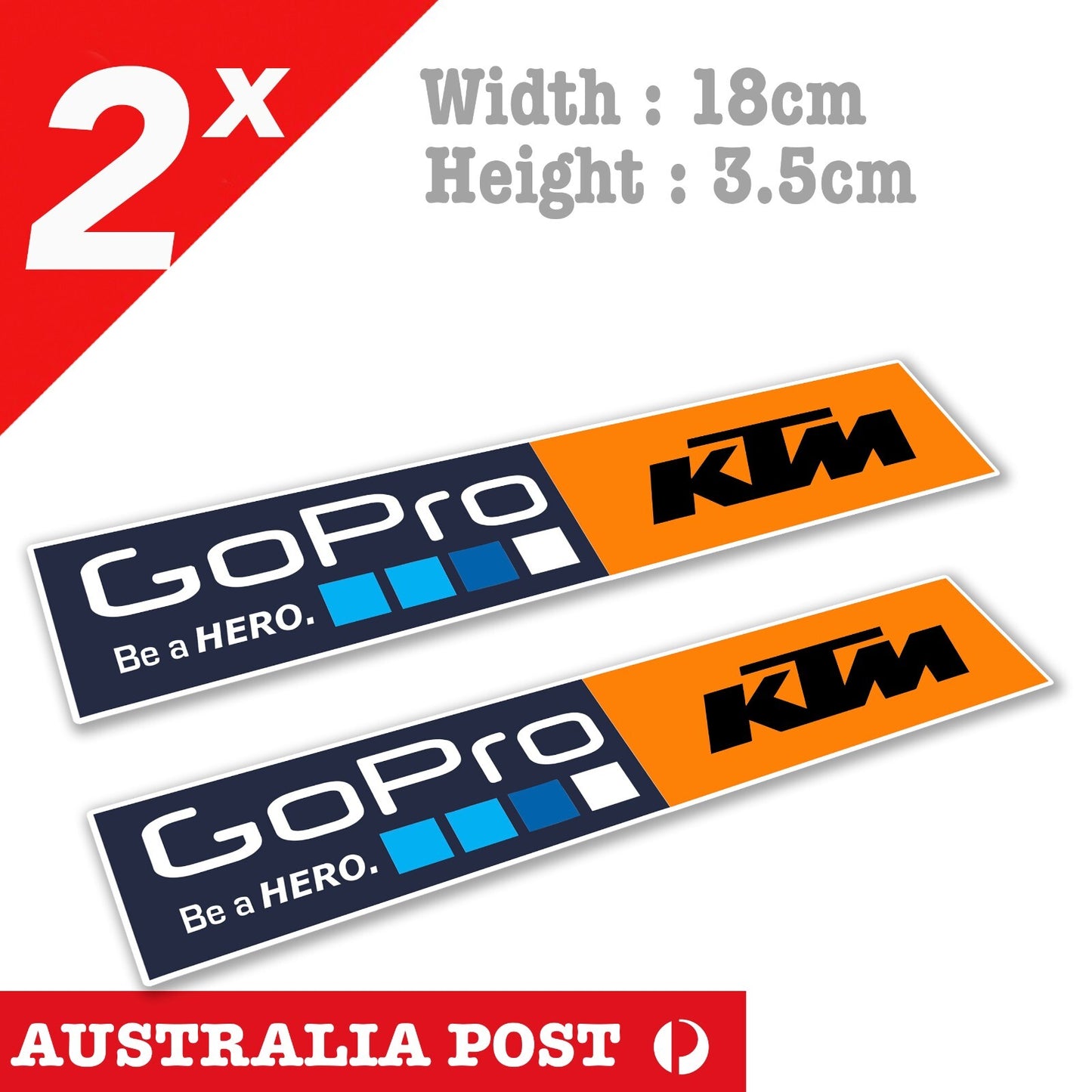 KTM Racing GoPro Logo Slap Banner Stickers