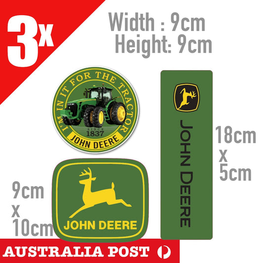 JOHN DEERE Banner , Tractors & Plows Sign, John Deere Logo Stickers