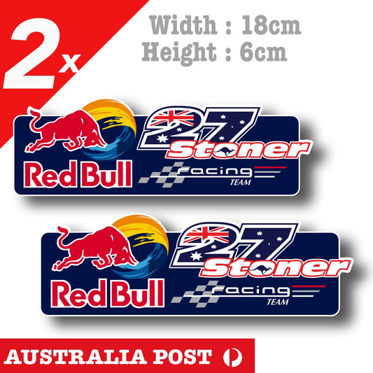 Casey Stoner 27 Aussie Star Motorcycle Red Bull Racing Team Sticker