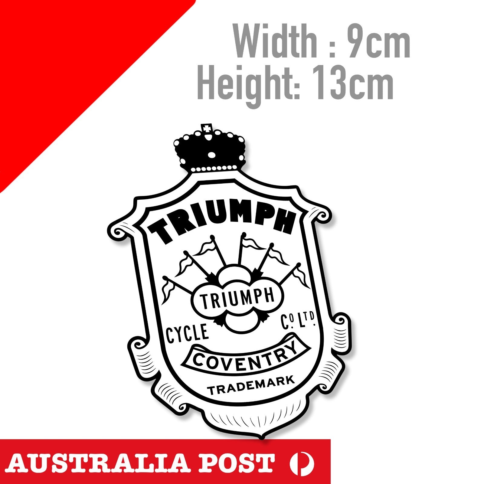 Triumph Motorcycle 1902 Vintage Logo Sticker