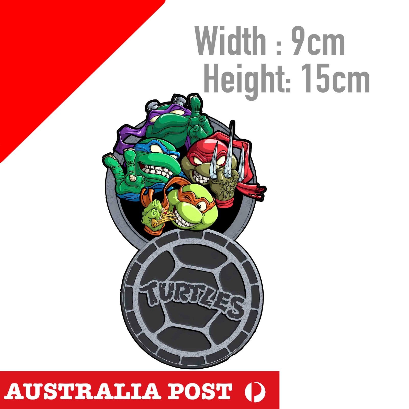 Ninja Turtles Pizza Logo Sticker