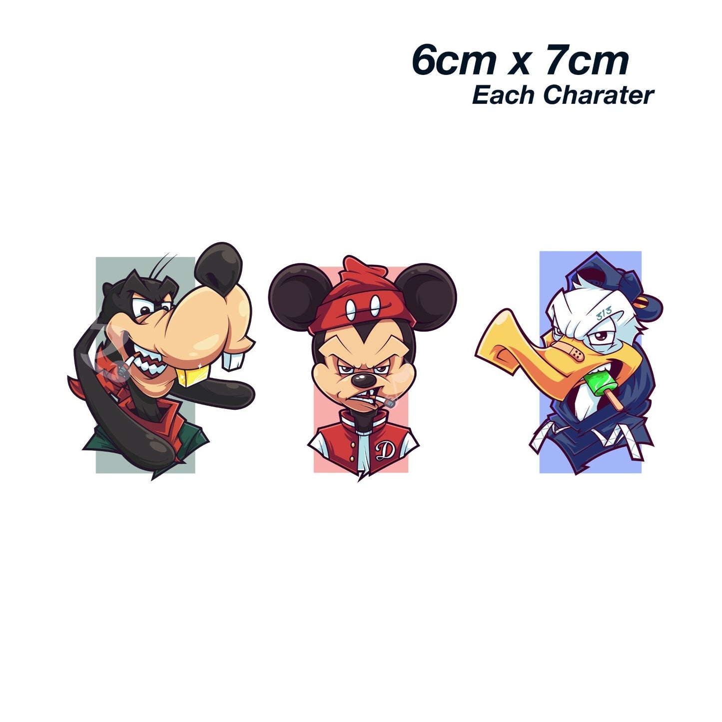 Disney Mickey Mouse Gang - Straight Out of Jail  Sticker 