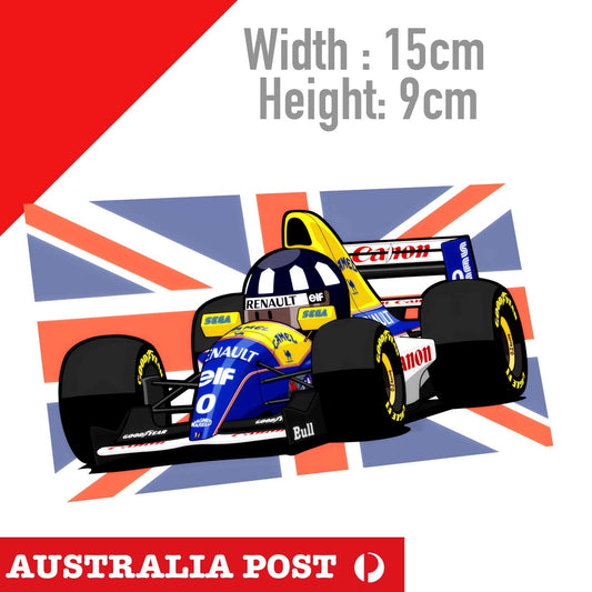 Williams FW15C  Racing Car, Renault  Racing Car Sticker