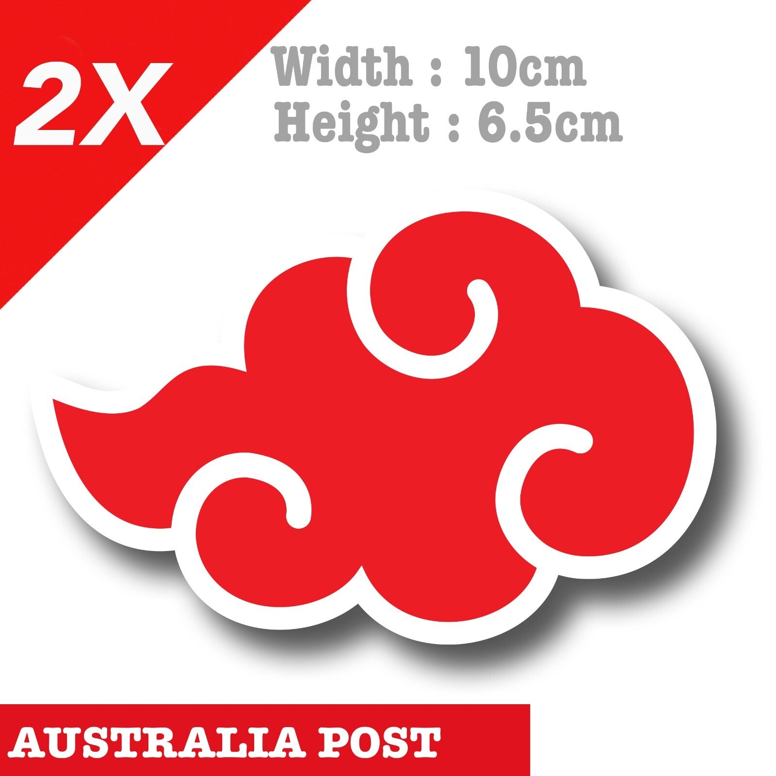 Naruto the Akatsuki Cloud Symbol JDM Laptop , Car  Decal Stickers