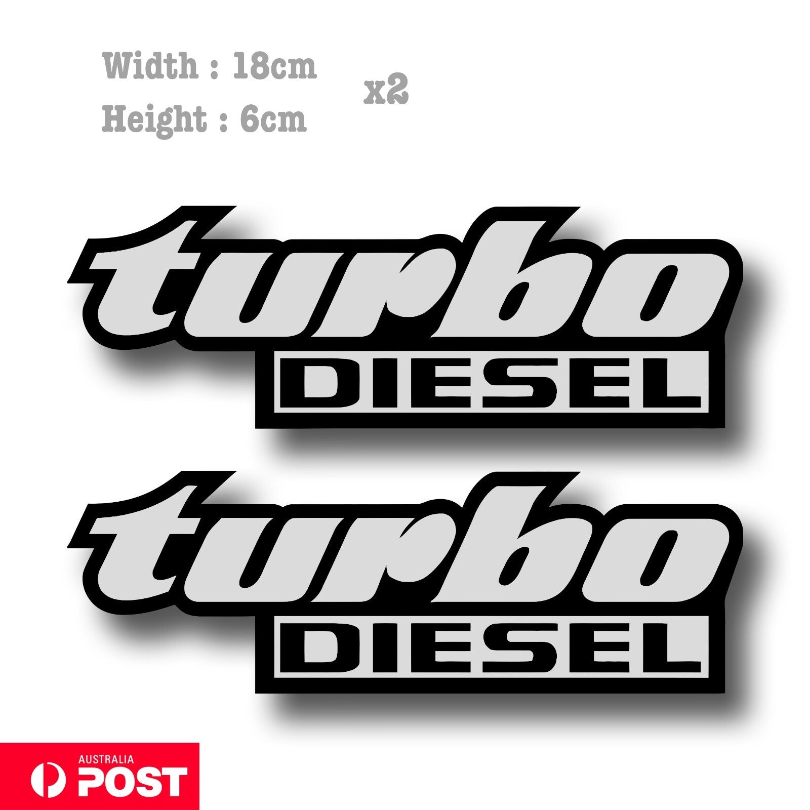 Turbo Diesel Logo , Car Van Truck Window Vinyl  Sticker