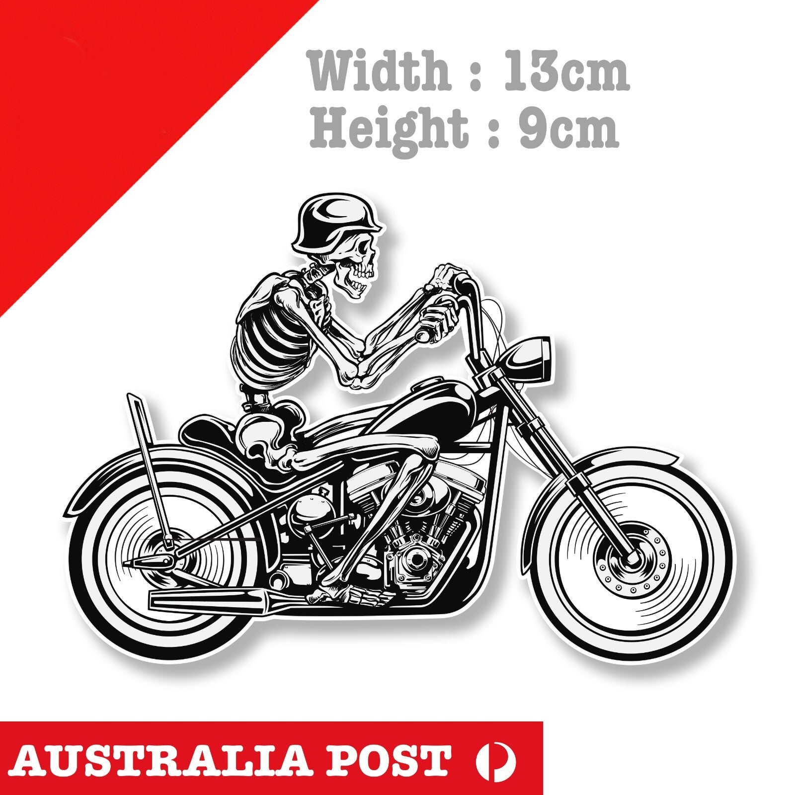 Skull Motorcycle Rider, Skull, Motorcycle, Helmet, Rider Sticker