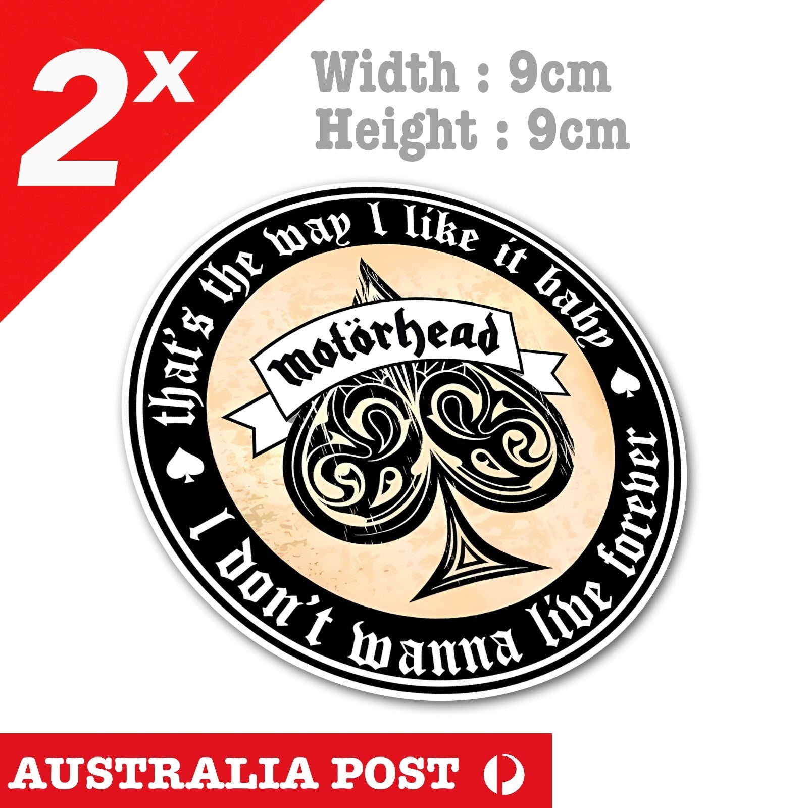 Motorhead Skull Round Badge, Fuel Tank, Helmet Sticker