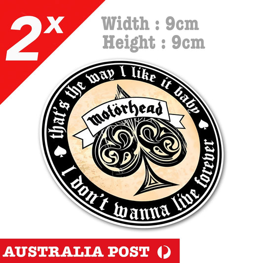 Motorhead Skull Round Badge, Fuel Tank, Helmet Sticker