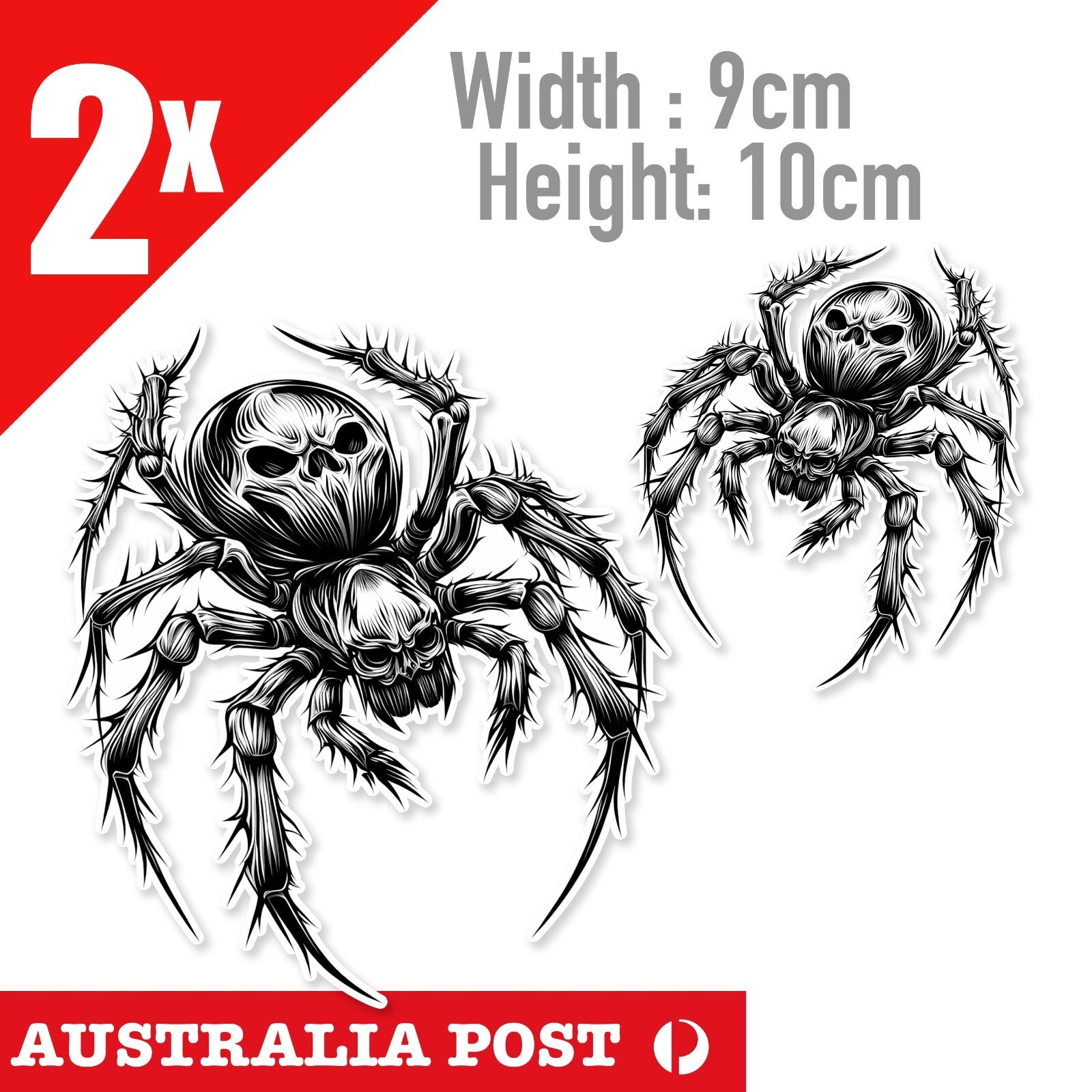SKULL Tarantula Spider, Venomous Skull Spider Stickers