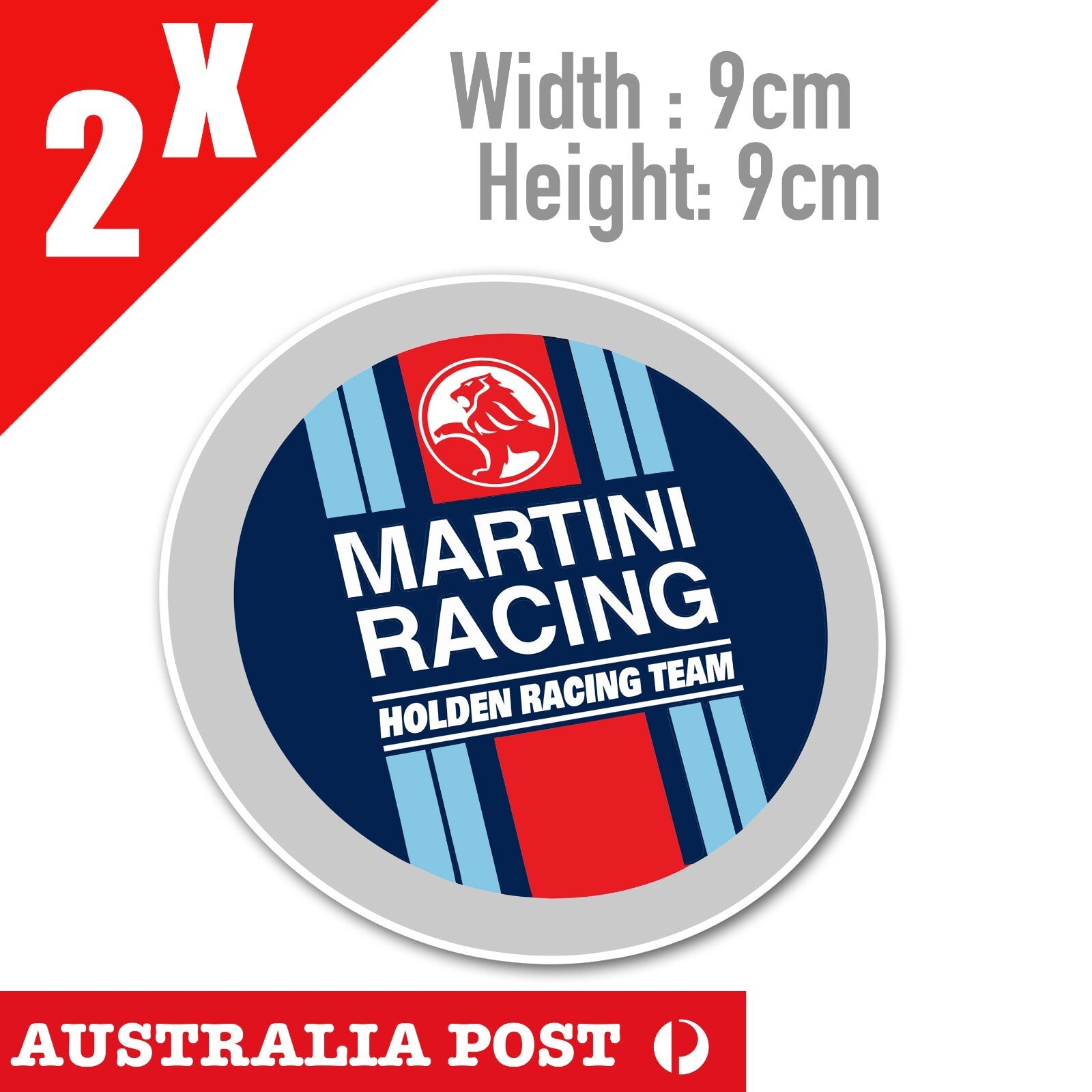 Martini Racing Round Logo, Martini Racing Holden Racing Team Logo Stickers