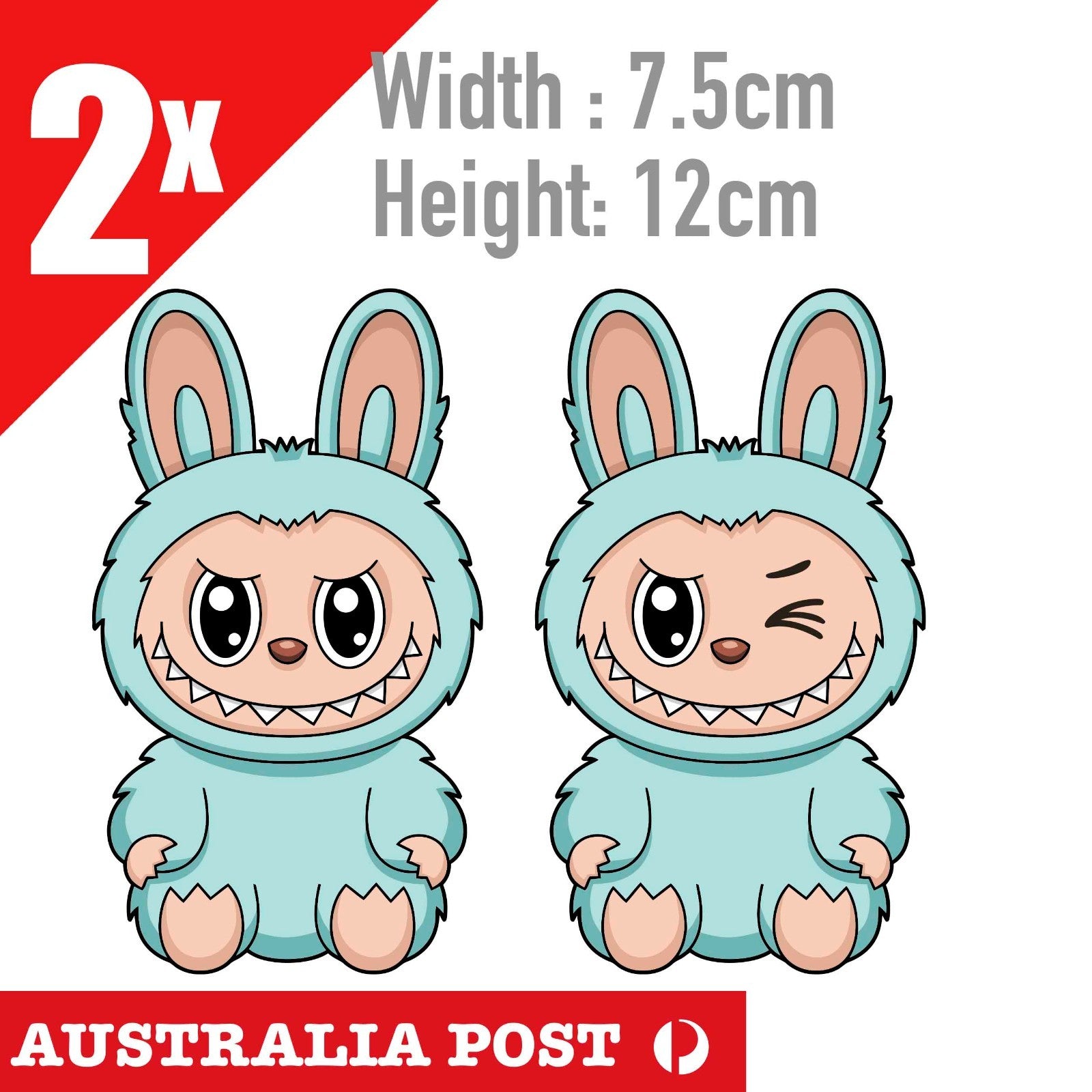 LaBUBU The Monsters Smile & Wink  x2 STICKER