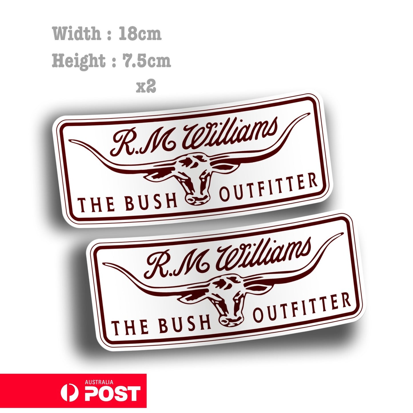 R.M Williams - The Bush Outfitter Logo Australian Logo Decal Sticker