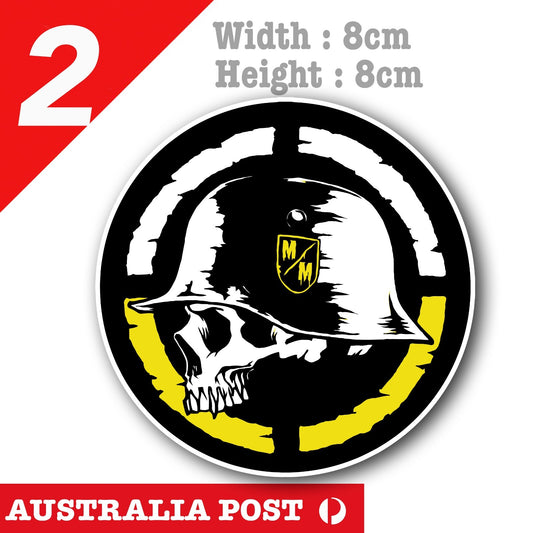 Metal Mulisha ,Motocross Dirt Bike 4x4 Off Road Helmet, Skull Head Sticker
