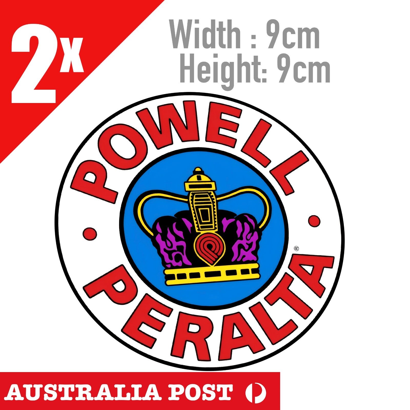 POWELL PERALTA RIPPER Round Logo  - Skateboarding Logo  Sticker