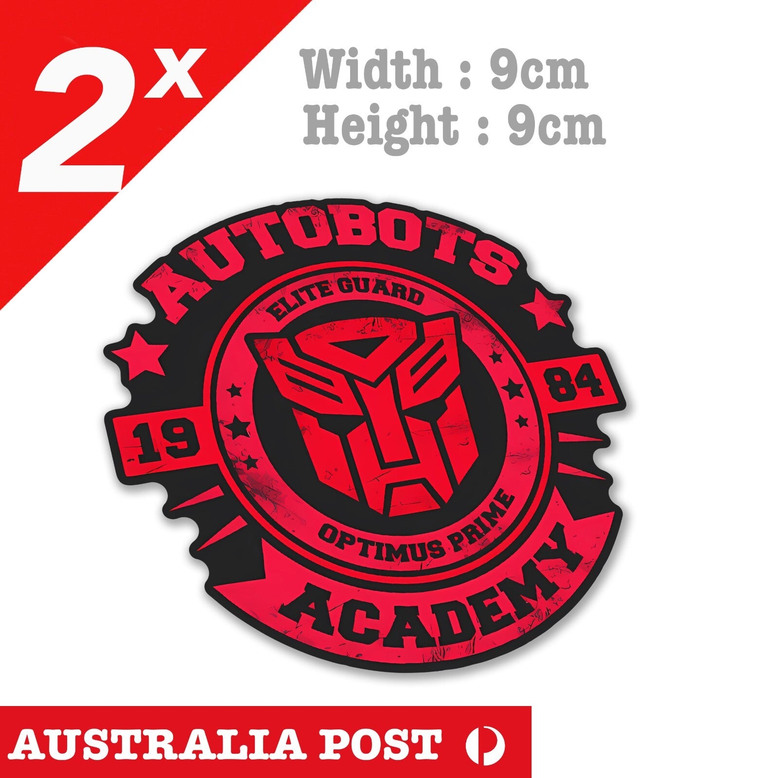 Optimus Prime Autobots Academy Badge , Transformers Robot Truck Stickers