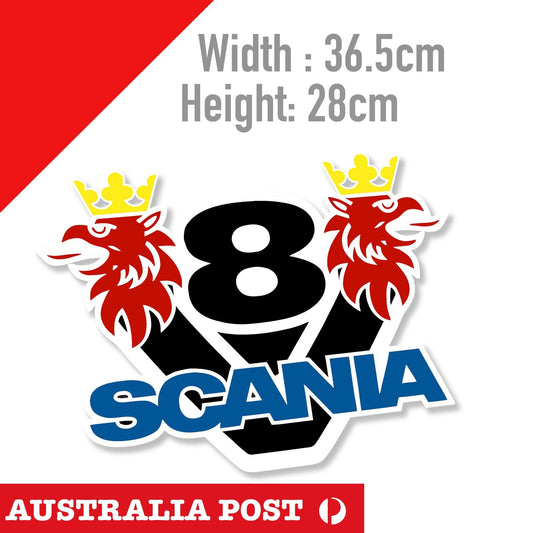 SCANIA Logo Australia Truck V8 Logo X- Large Sticker