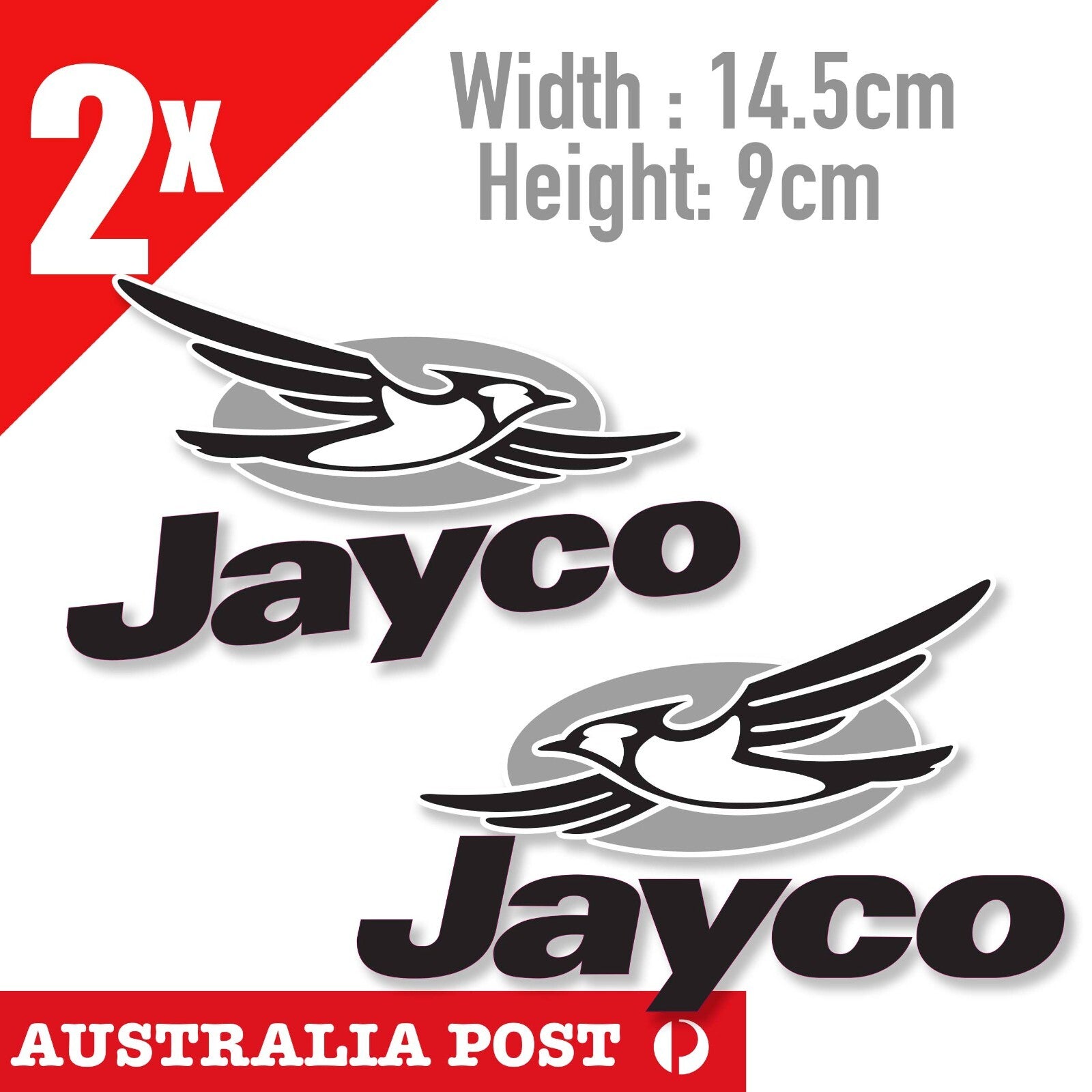 Jayco Caravan Gray Logo RV, Caravan Fridge , Toolbox Decal Sticker