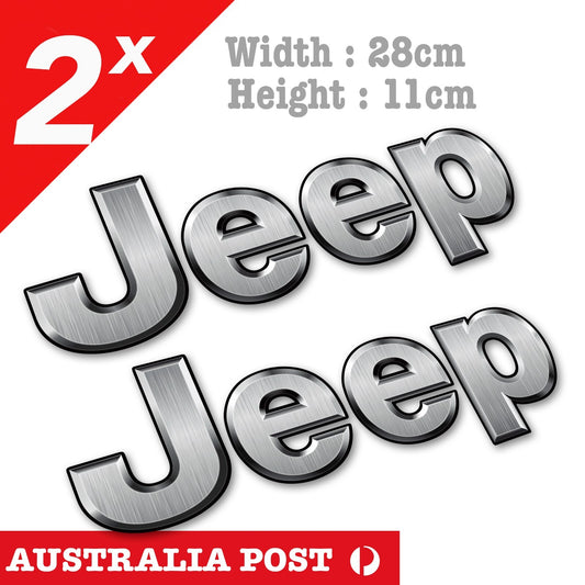 Jeep Chrome Logo, Jeep Wrangler, Grand Cherokee, Off Road, 4WD, 4x4 Sticker