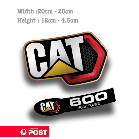 CATERPILLAR Diesel and Gas 600 Horse Power Logo Decal Sticker 