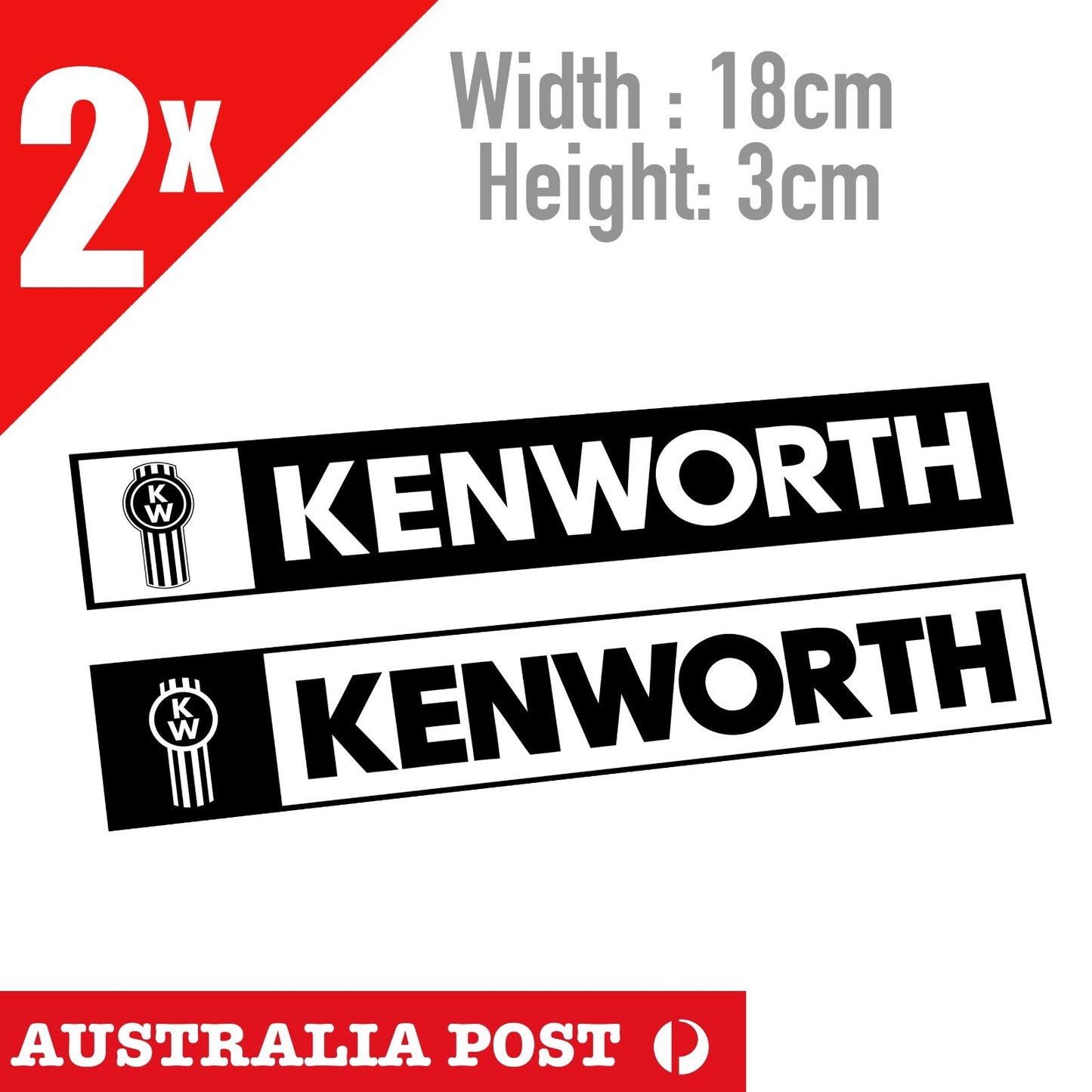 Kenworth Truck Logo Banner , Kenworth Truck Black & White Banner Stickers