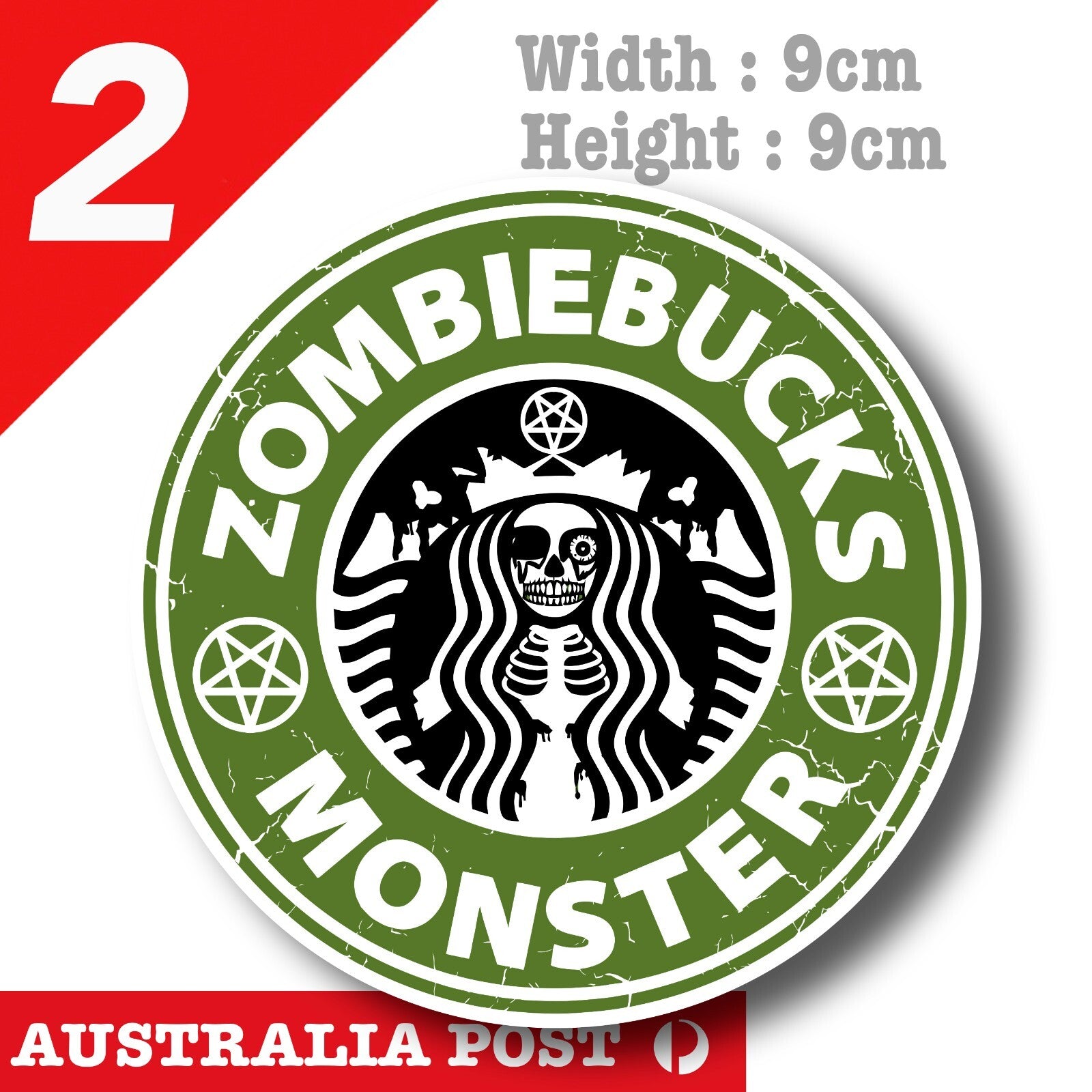 Starbuck Coffee Logo ZOMBIE , Zombie Starbucks Coffee Decal Sticker