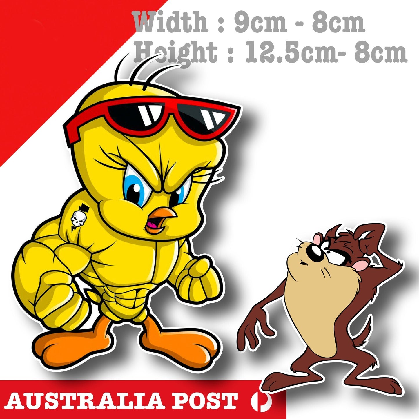 Tweety and Tasmanian Devil, Taz and Tweety Looney Tunes Funny Jacked Stickers