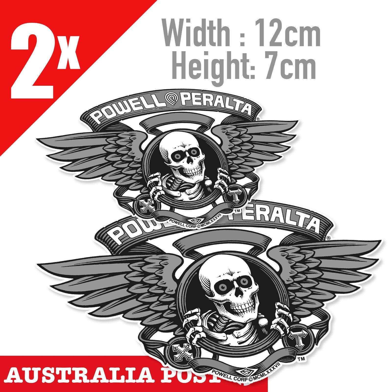 Powell Peralta Banner Logo - Skateboarding 1981 vintage Stickers