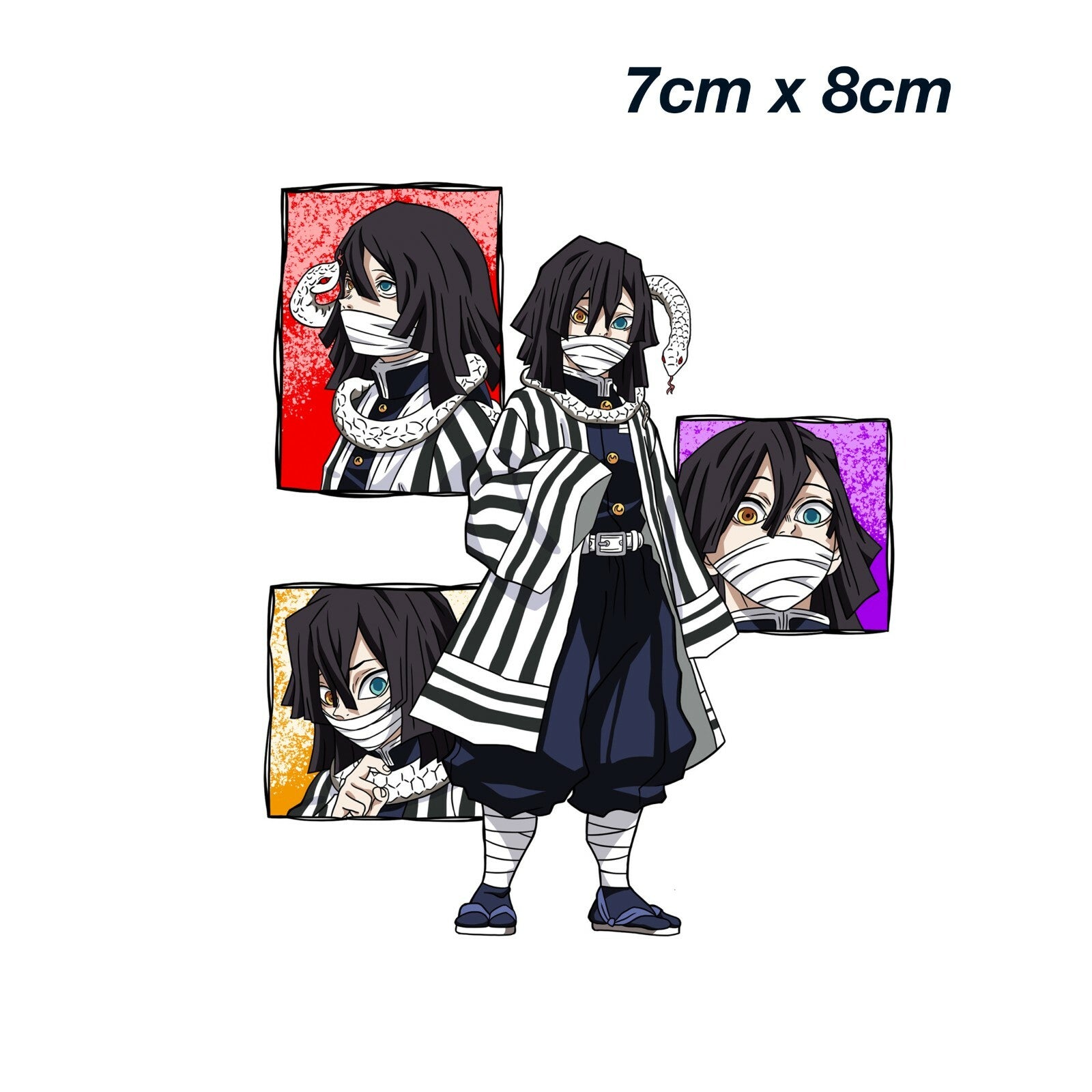 Demon Slayer Obanai Iguro JDM Laptop , Car  Decal Sticker 