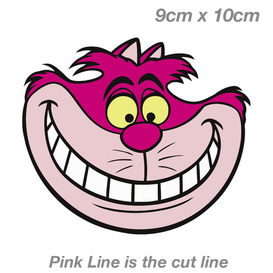 Cheshire Cat Smiling  - Alice in Wonderland Laptop , Car  Vinyl  Sticker 