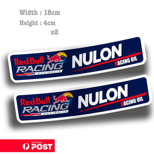 NULON Racing Oil Red Bull Slim, Oil Change Logo Sticker 