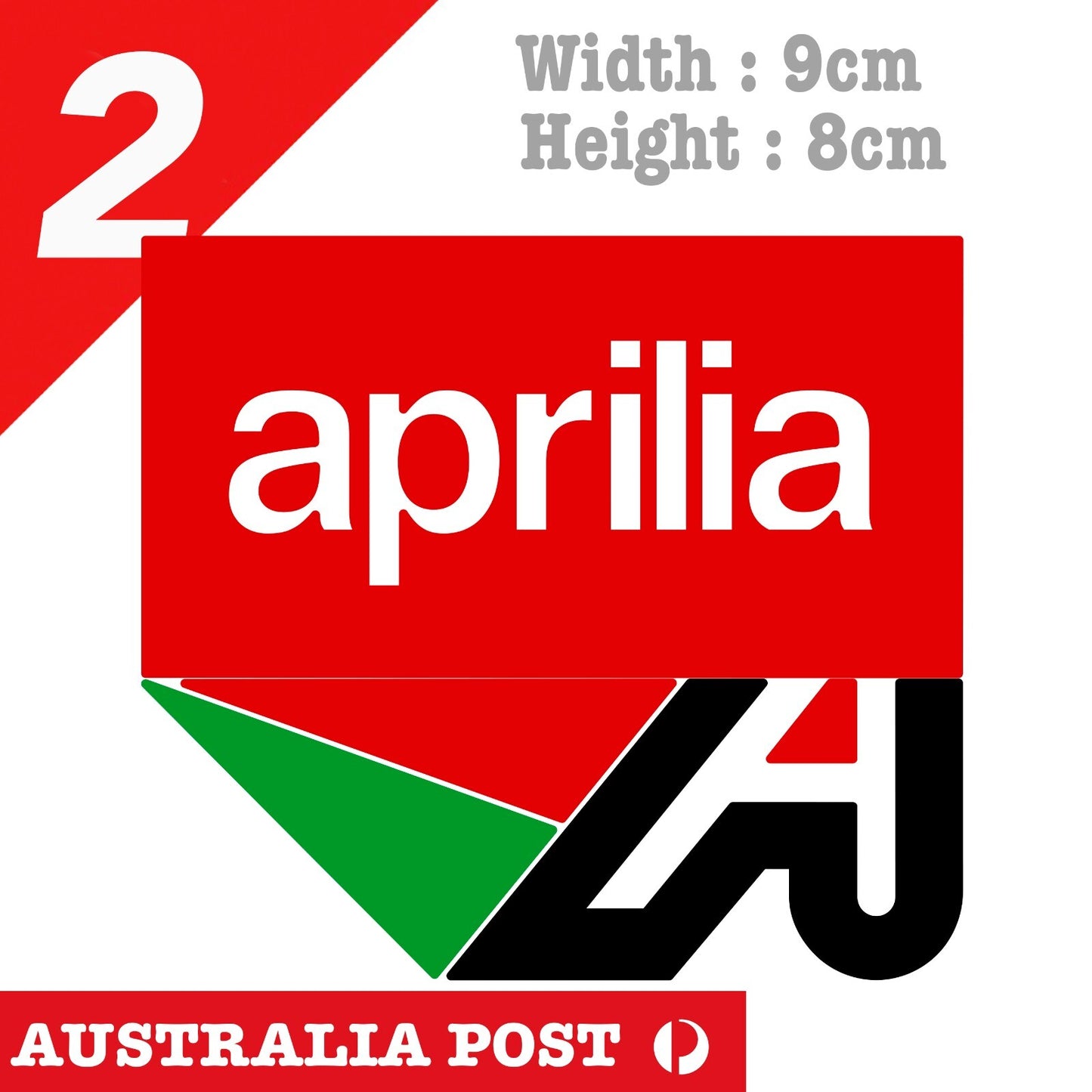 Aprilia Motorcycle logo x2, Motorcycle , Helmet, Fuel Tank Sticker