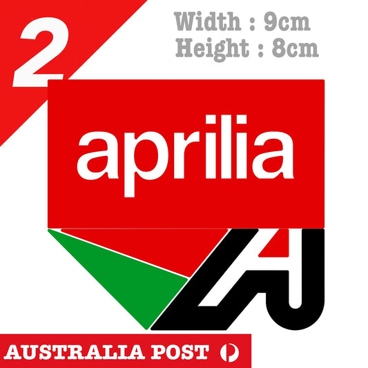 Aprilia Motorcycle logo x2, Motorcycle , Helmet, Fuel Tank Sticker
