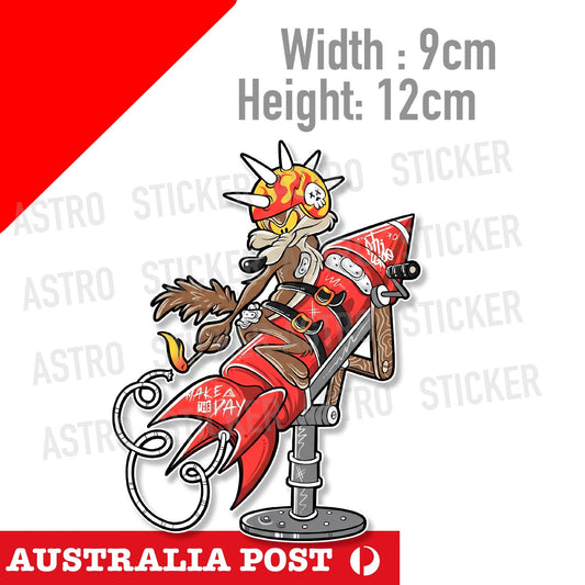 Road Runner Wile E. Coyote funny Rocket Lunch Laptop , Car ACME Sticker