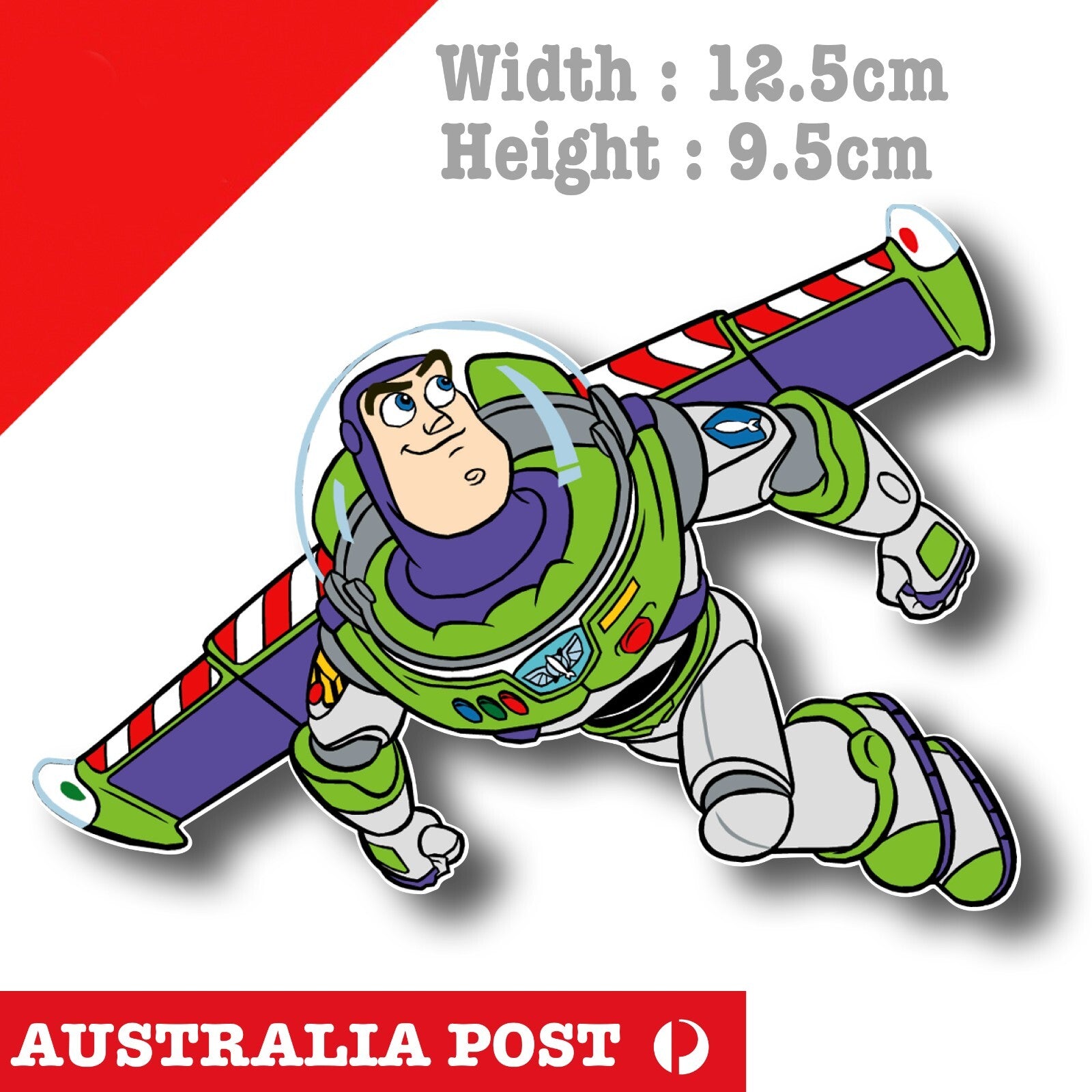 Buzz Lightyear , Disney Pixar, Toy Story Flying Cartoon Sticker