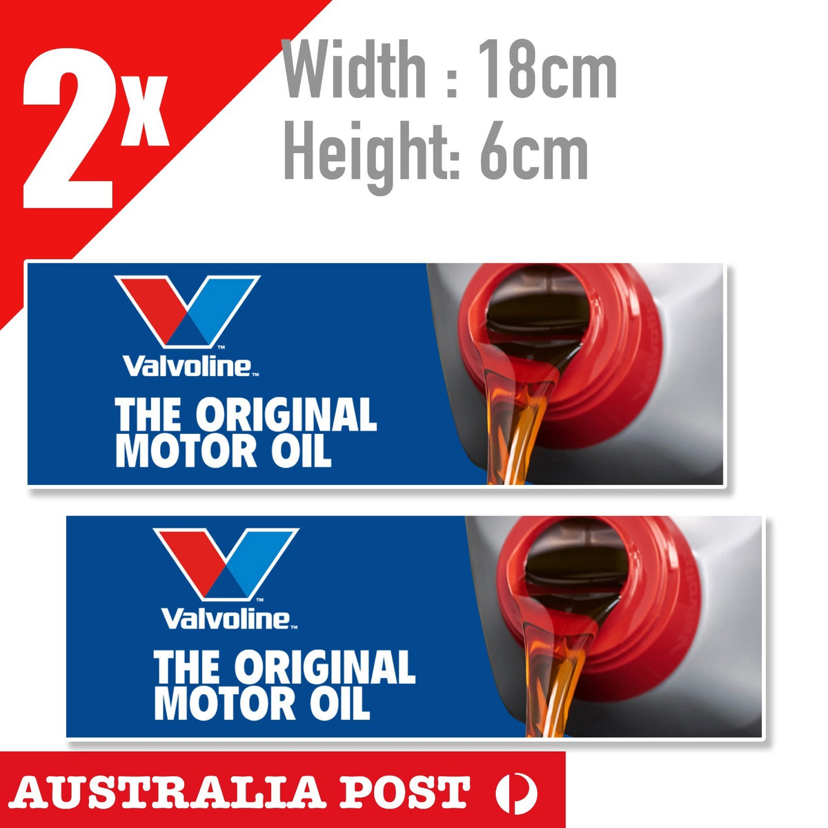 VALVOLINE MOTOR  OIL Logo, The Original Engine Oil  Banner  Stickers
