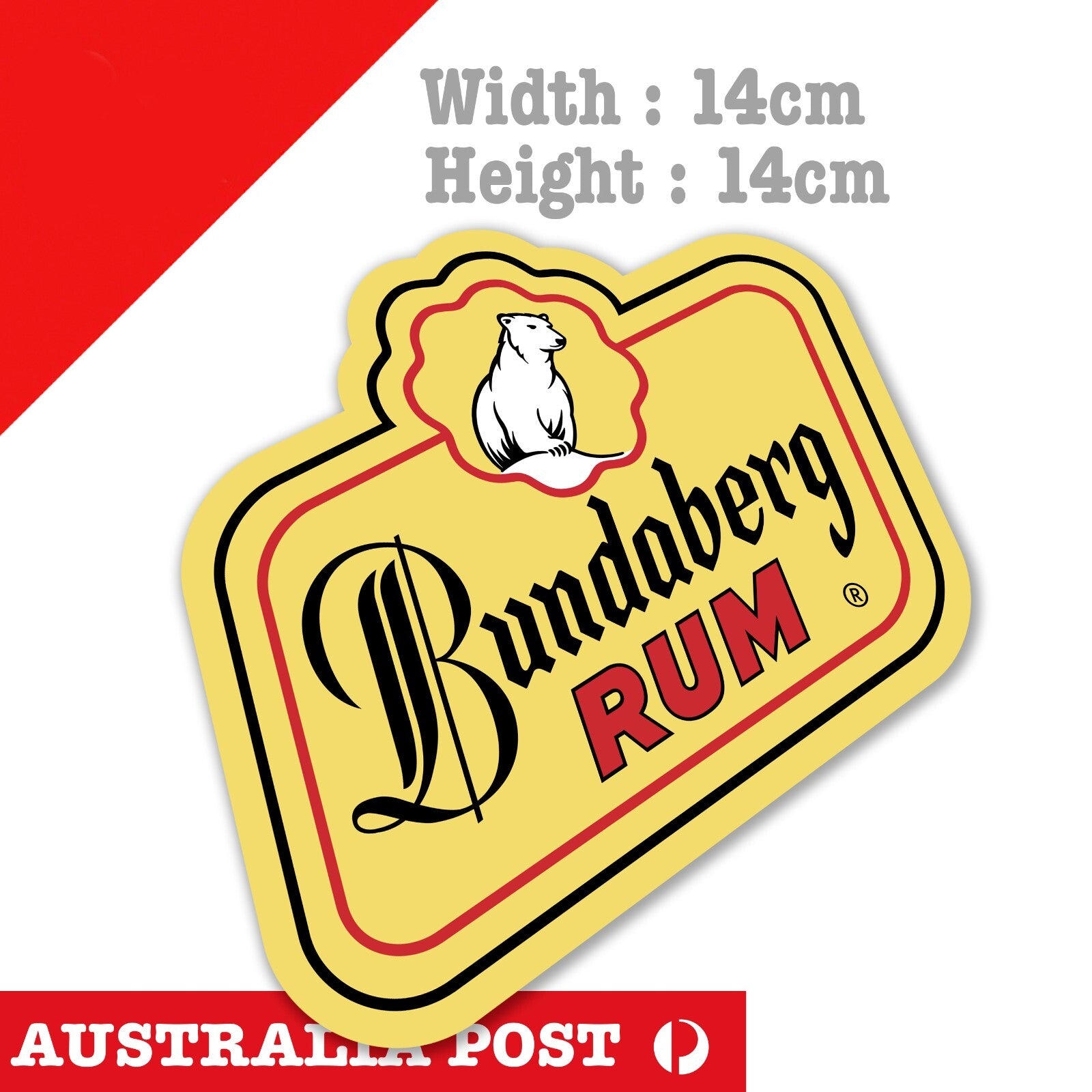 Bundaberg Rum Logo Laptop Large , Car  Vinyl  Sticker 