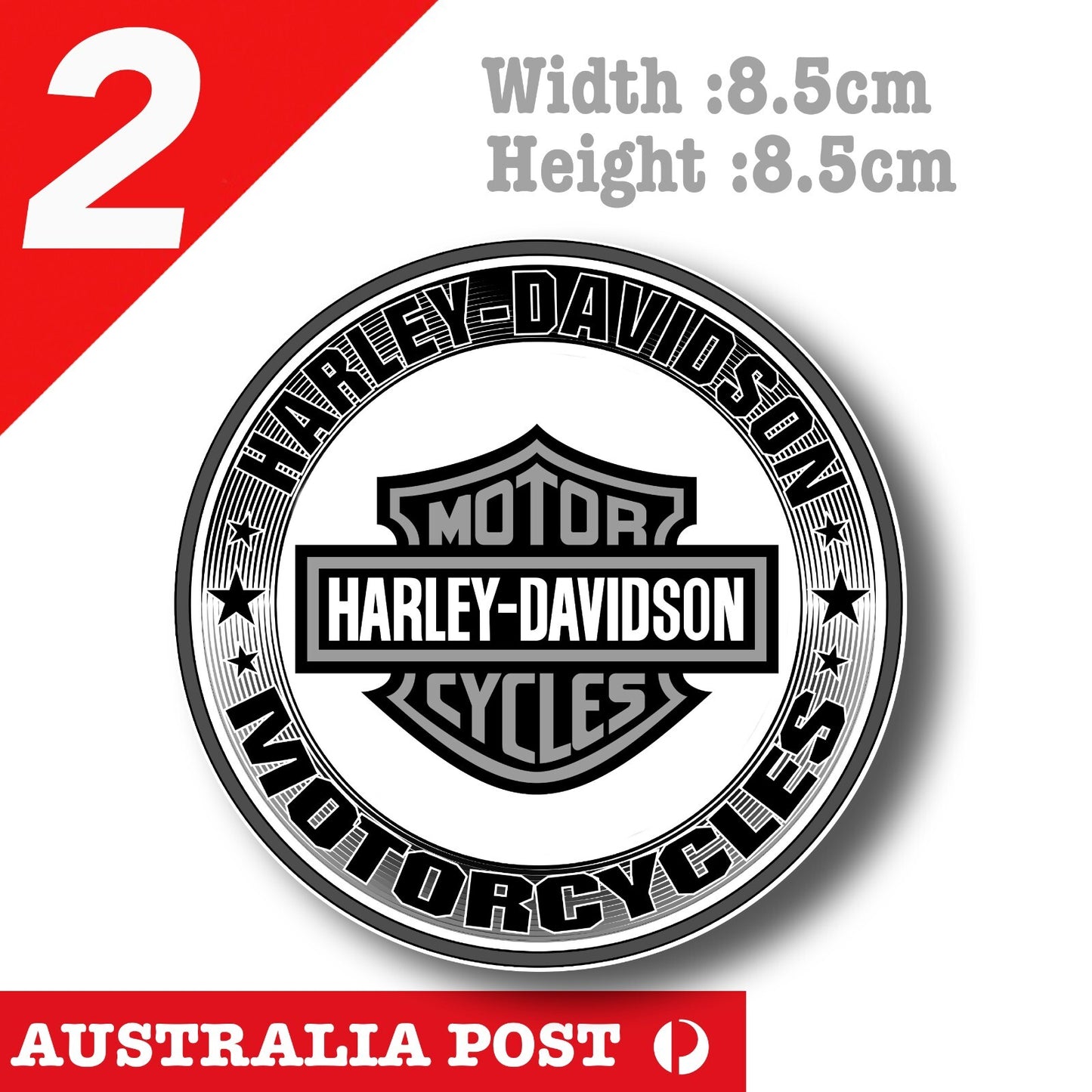 Harley Davidson Motorcycle Round Logo Sticker