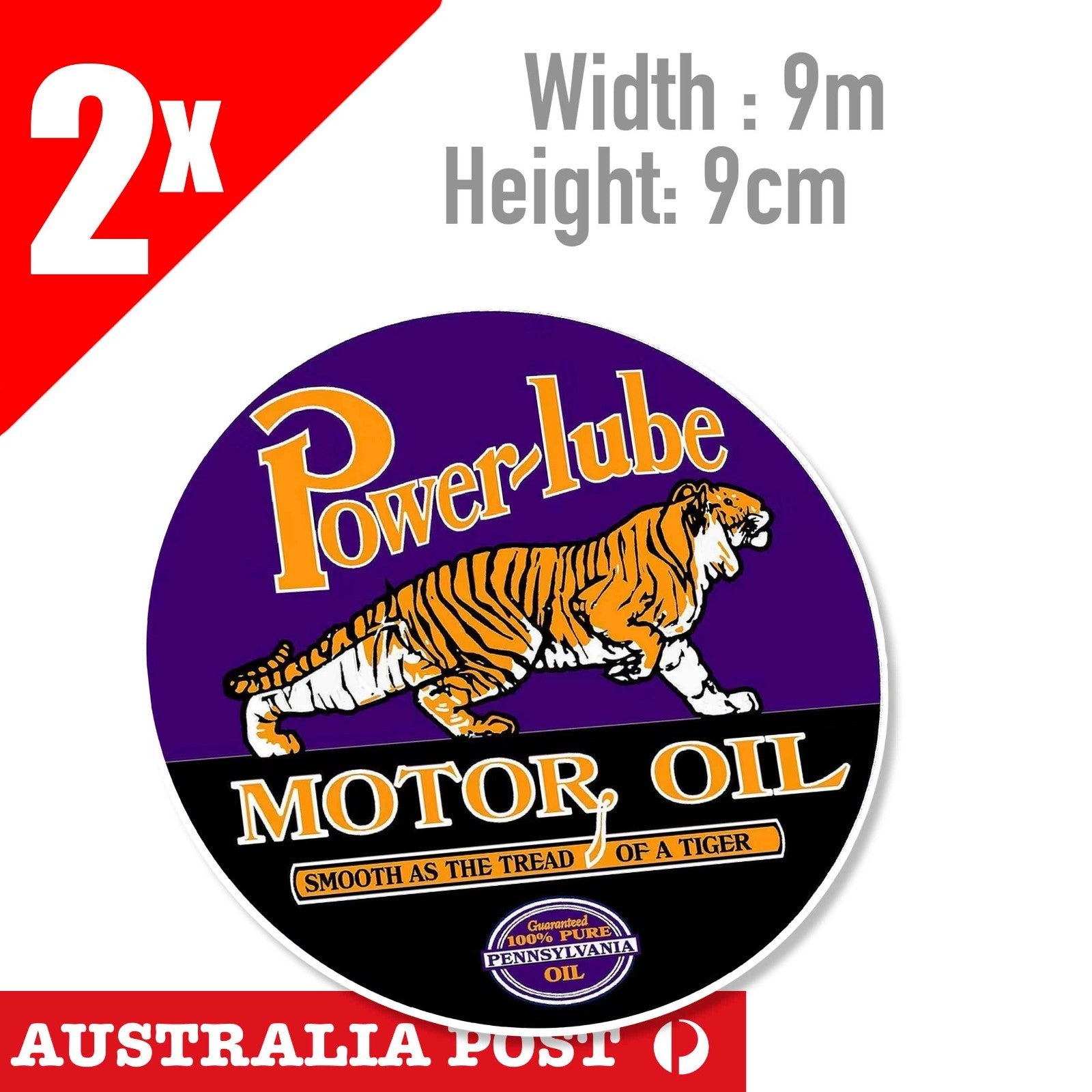 POWERLUBE MOTOR OIL LUBSTER DECAL KIT GAS AND OIL PUMP STICKER