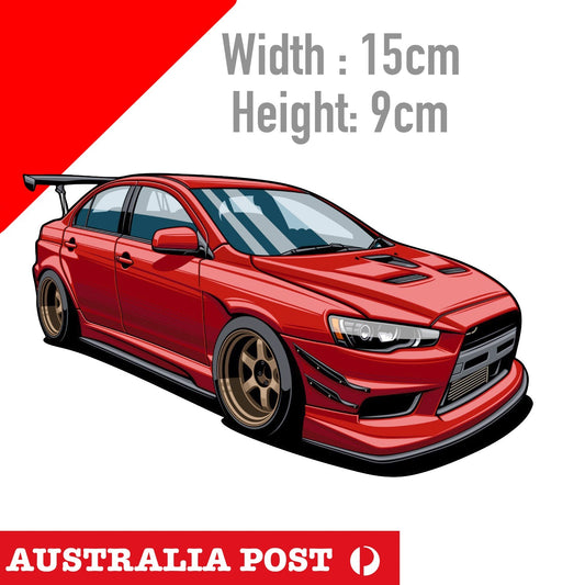 Mitsubishi Lancer Evo X, Ralli Art Mitsubishi JDM RED Evo Sticker