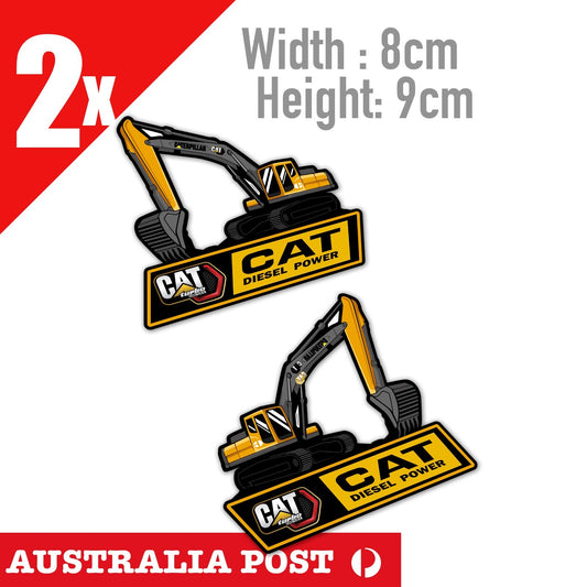 Caterpillar TURBO Diesel Power Logo EXCAVATOR  Stickers