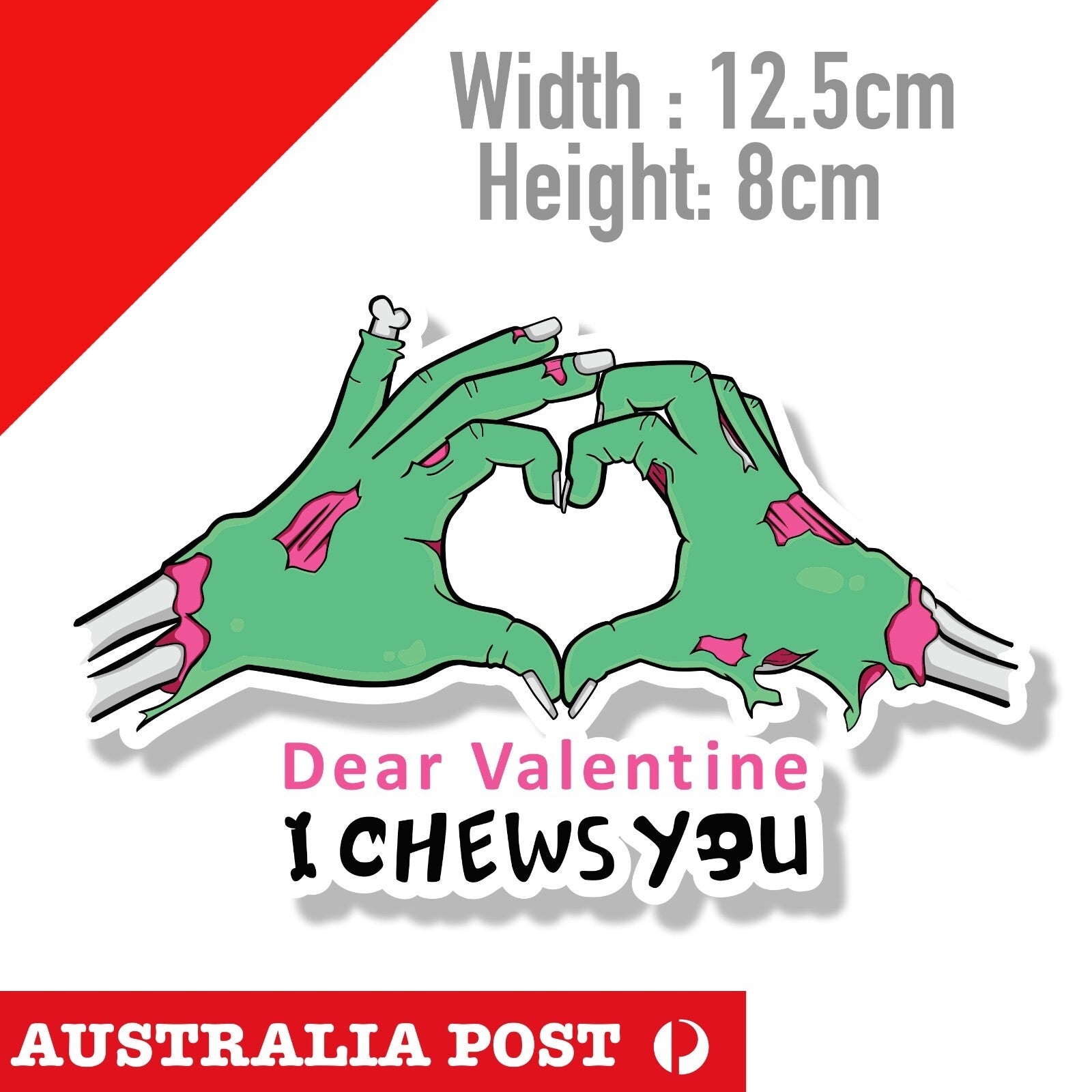 Valentine I Chews You Funny Laptop , Car  Decal Sticker 