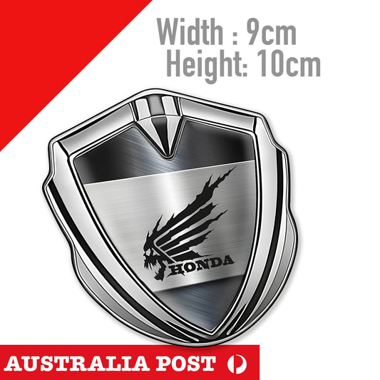 HONDA Skull Chrome Badge Sticker