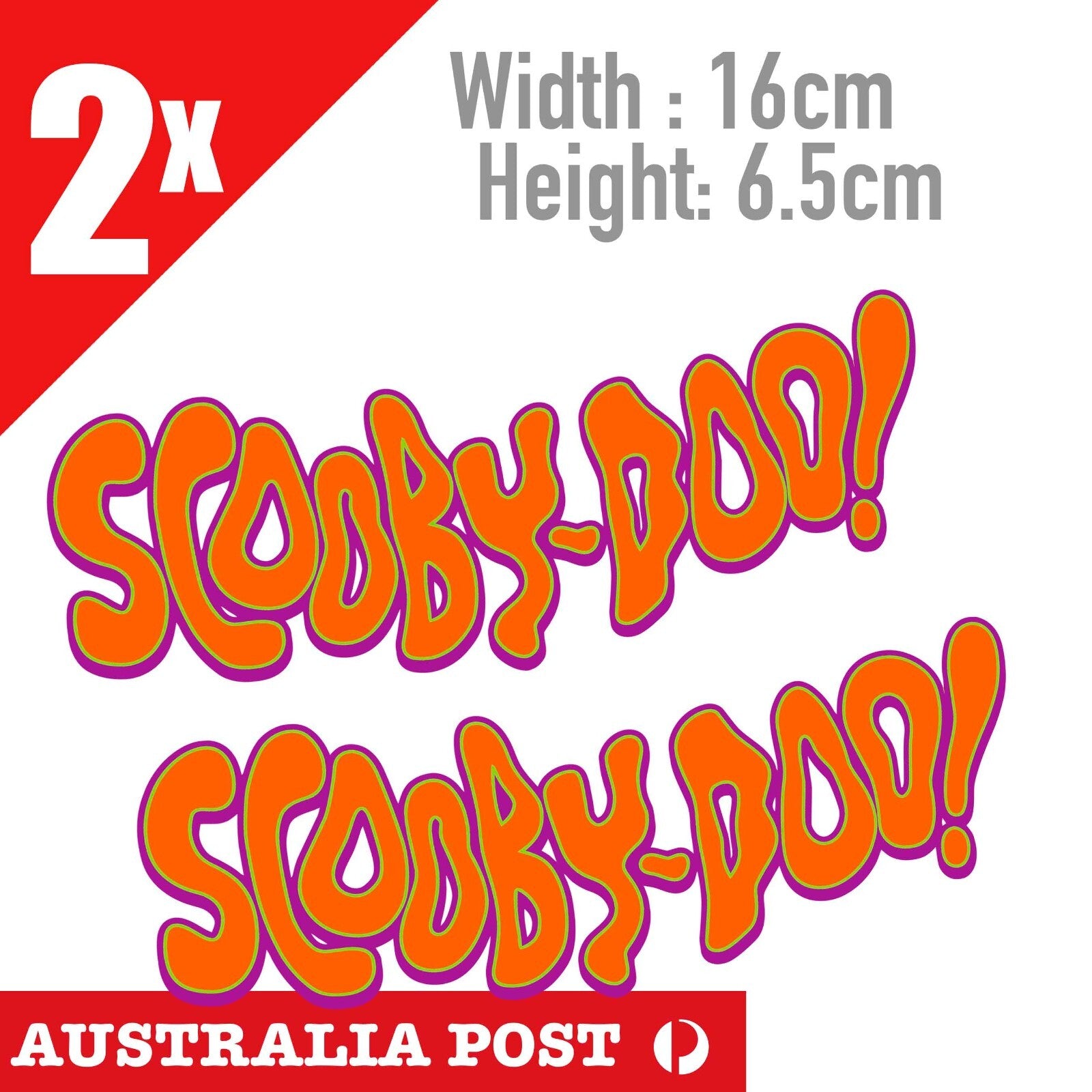 Scooby Doo Dog Logo, Laptop , Car  Vinyl Large  Stickers