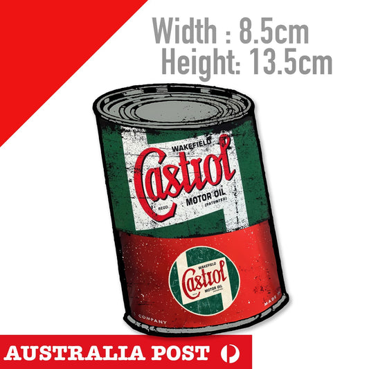 CASTROL Motor Oil Can Vintage Old Can Sticker