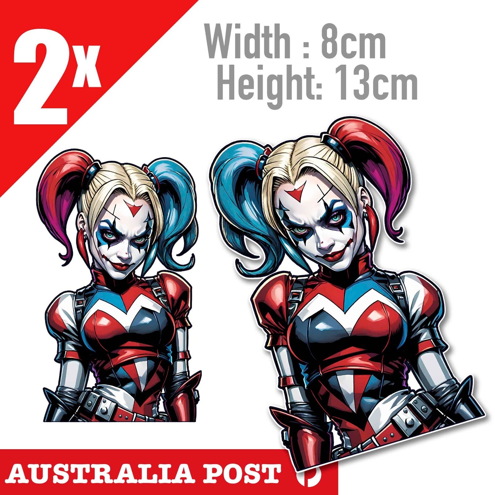 Harley Quinn - Suicide Squad ,JOKER, DC x2 Decal Stickers