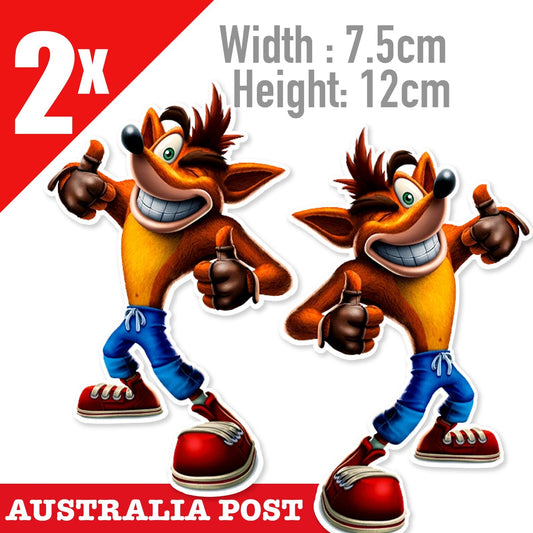 Crash Bandicoot Fox Thumbs Up - Video Game Decal Sticker