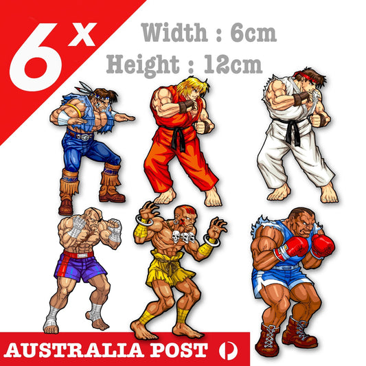 Street Fighter - Street Fighter Alpha Ryu, Team x6 Character Stickers