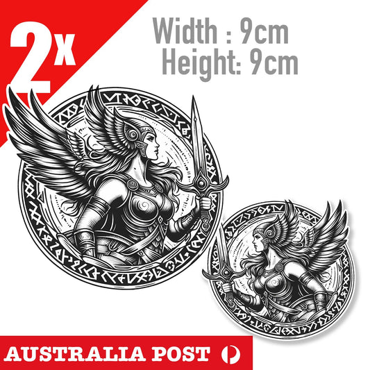 Valkyrie Viking Female Warrior , Viking, Warrior, ODIN Soldier Stickers